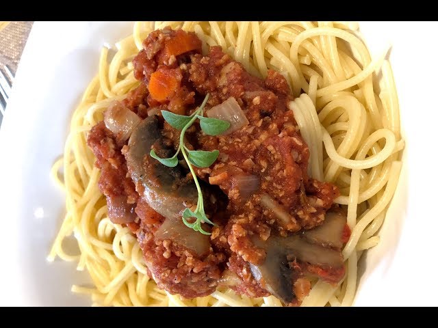 EASY VEGAN spaghetti BOLOGNESE (French recipe) | The Bible Diet