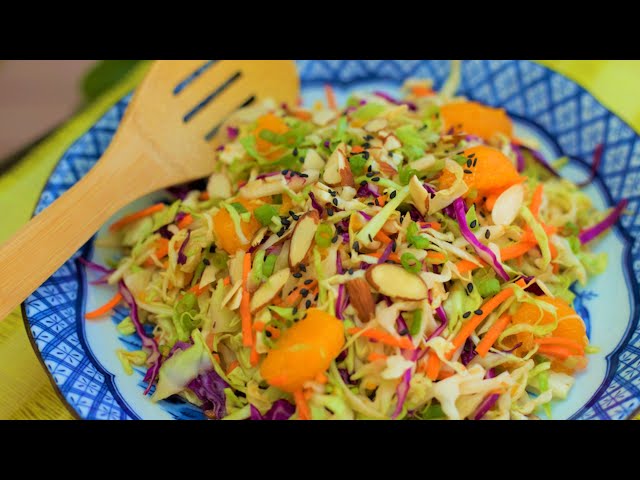 Asian Slaw With Red Chili Peanut Sauce