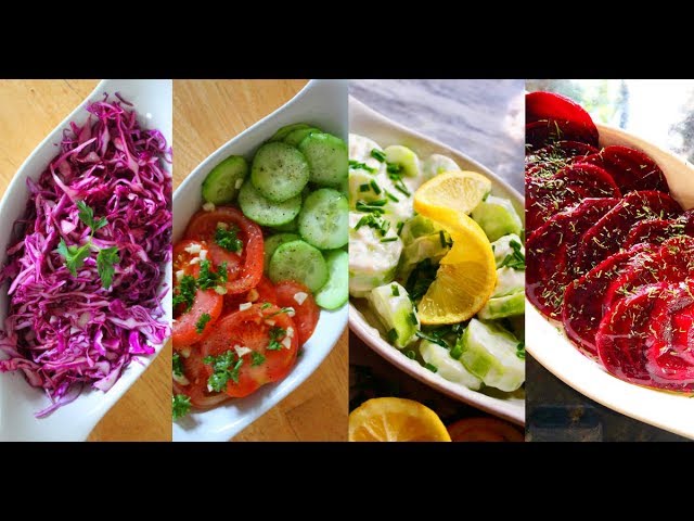 4 seriously QUICK & EASY Salad Recipes | European Inspired