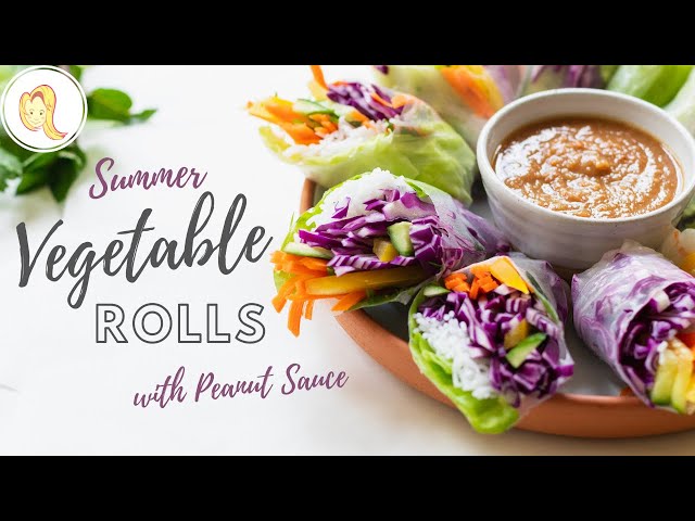 Summer Vegetable Rolls with Peanut Sauce