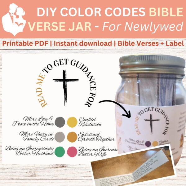 DIY Bible Verse Emotions Jar Married Couples - Bible Verse Jar for Newlywed