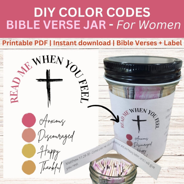 DIY Bible Verse Jar for Women - Read Me When Bible Verse Jar